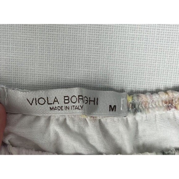 Viola Borghi Blouse White Floral Lined Silk Flowy Fairy Romantic Womens Medium - Picture 9 of 14